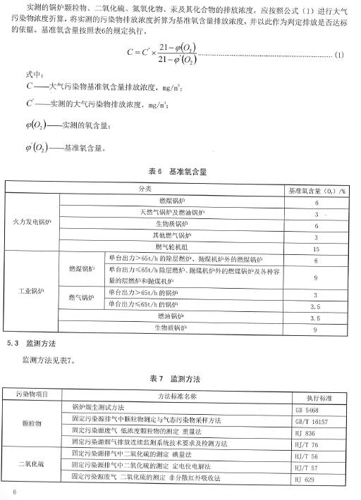 鍋爐大（dà）氣汙染物排放標準